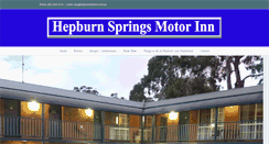 Desktop Screenshot of hepburnmotorinn.com.au