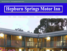 Tablet Screenshot of hepburnmotorinn.com.au